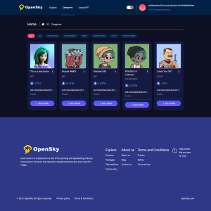 OPenSky -Full NFT Marketplace Next js and Solidity